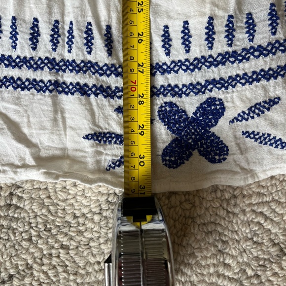 Stunning Urban Outfitters Mama Mia Embroidered white and blue lined dress - Picture 8 of 9